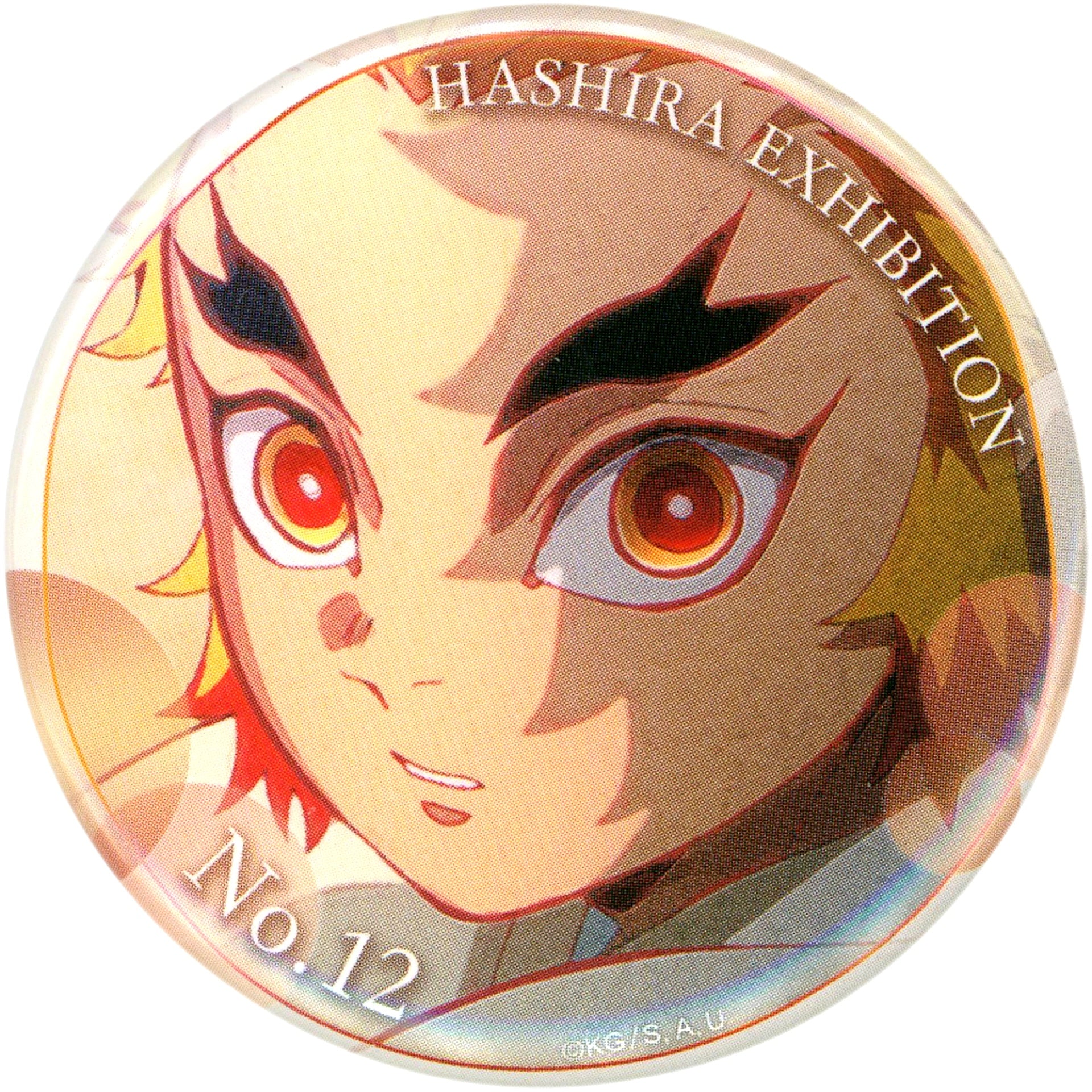 Kyojuro Rengoku Design 12 Anime Demon Slayer: Kimetsu no Yaiba Hashira Exhibition And to the Infinity Castle Hashira 100 Views Emotional Button 40 Kyojuro Rengoku [USED]