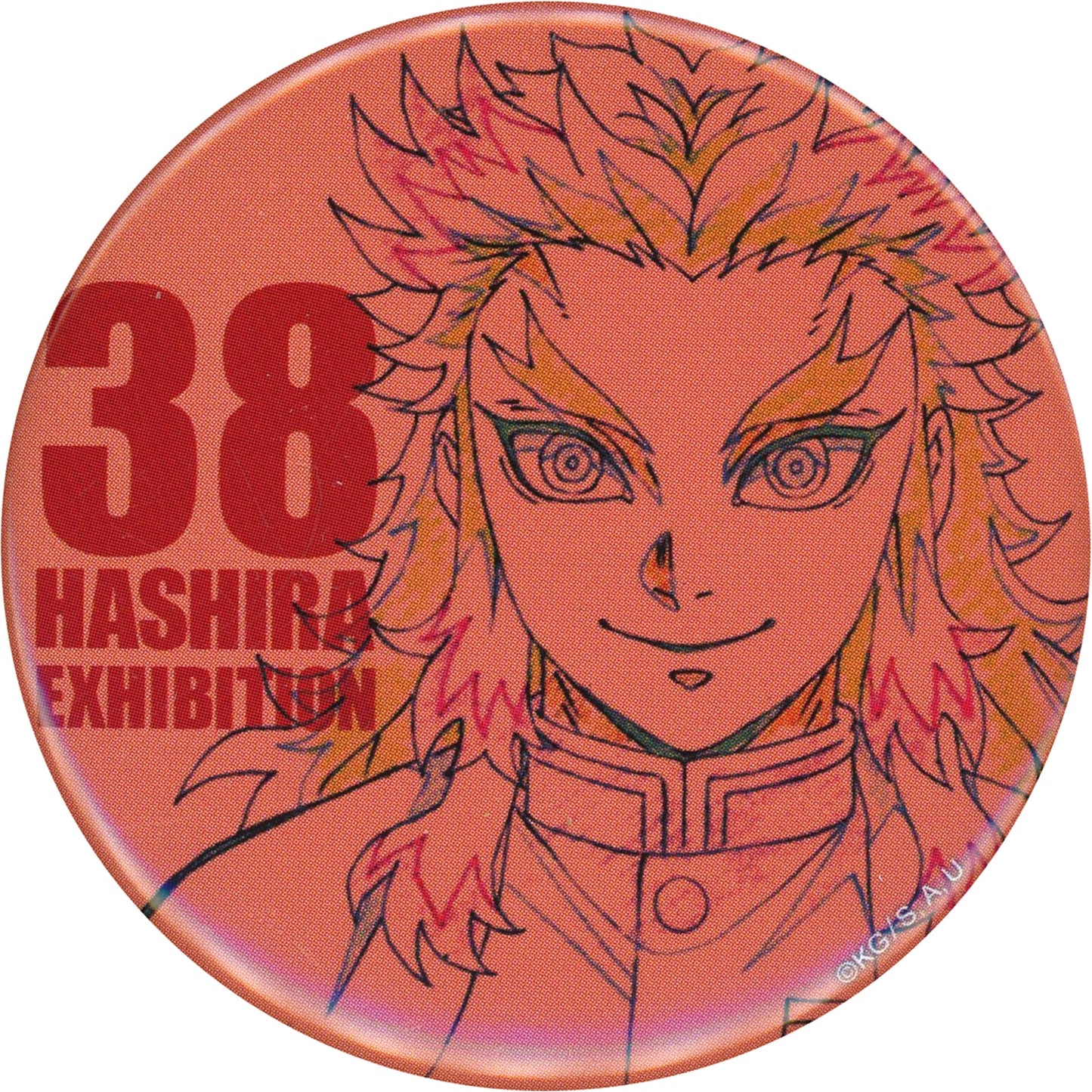 Kyojuro Rengoku Design 38 Demon Slayer Emotional Button 40 Hashira Exhibition And to the Infinity Castle Hashira Hyakkei [USED]