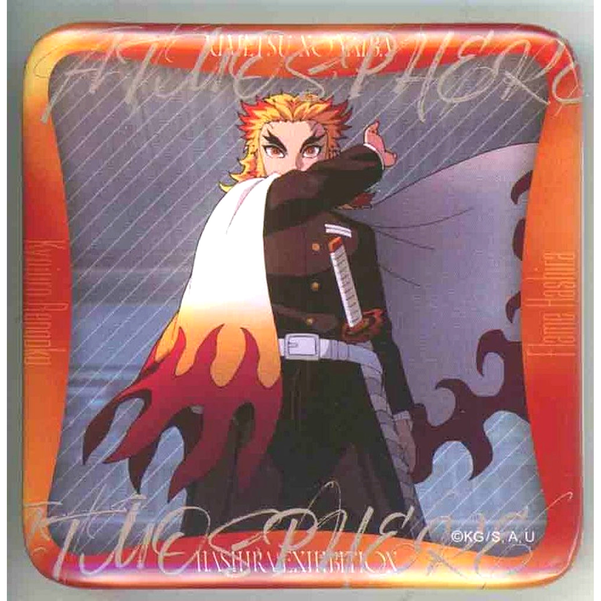 Kyojuro Rengoku Design 44 Demon Slayer: Kimetsu no Yaiba Hashira Exhibition -And to the Infinity Castle- Hashira 100 Views Maniac Button 15 [USED]