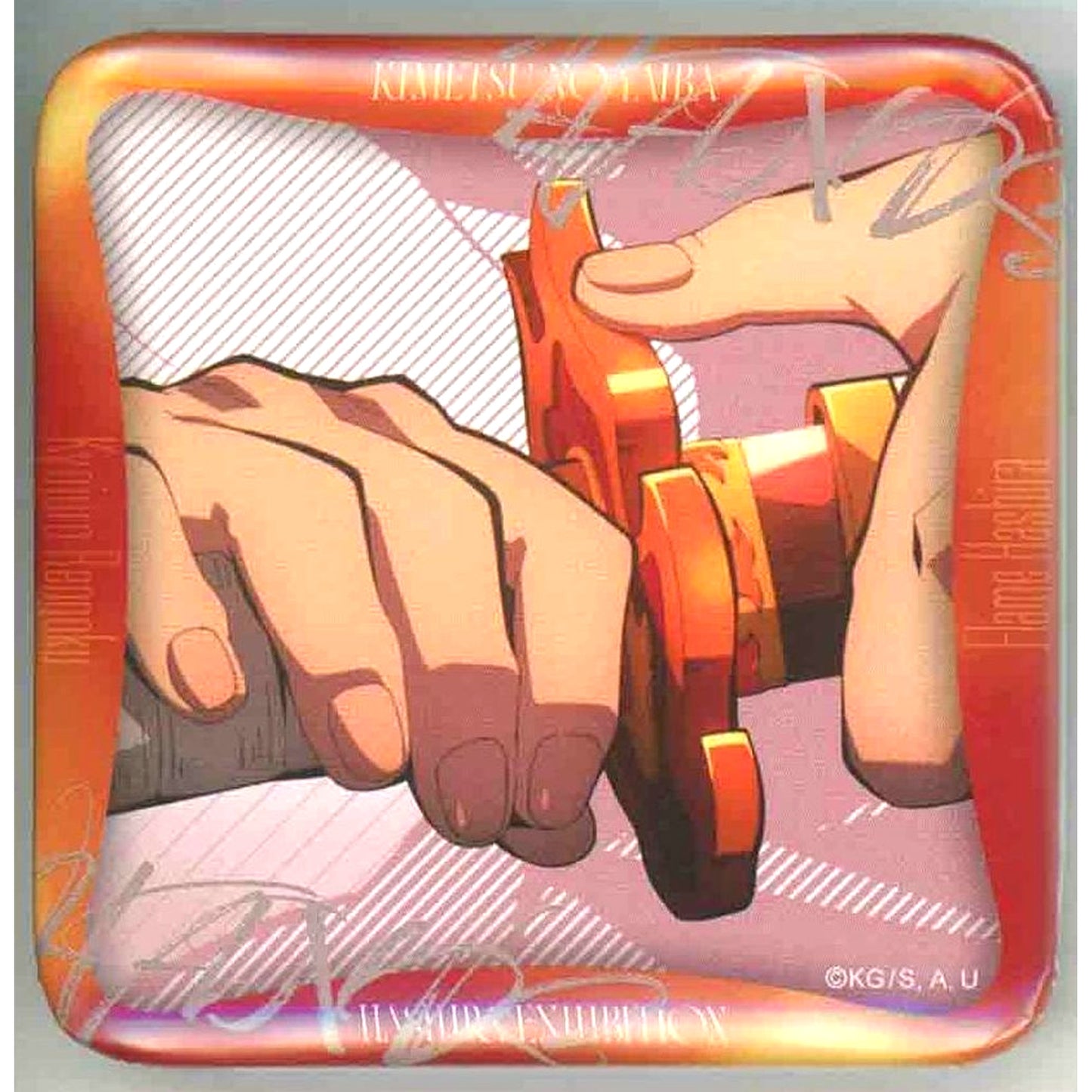 Kyojuro Rengoku Design 45 Anime Demon Slayer Hashira Exhibition And to the Infinity Castle Hashira Hyakkei Maniac Button 15 [USED]