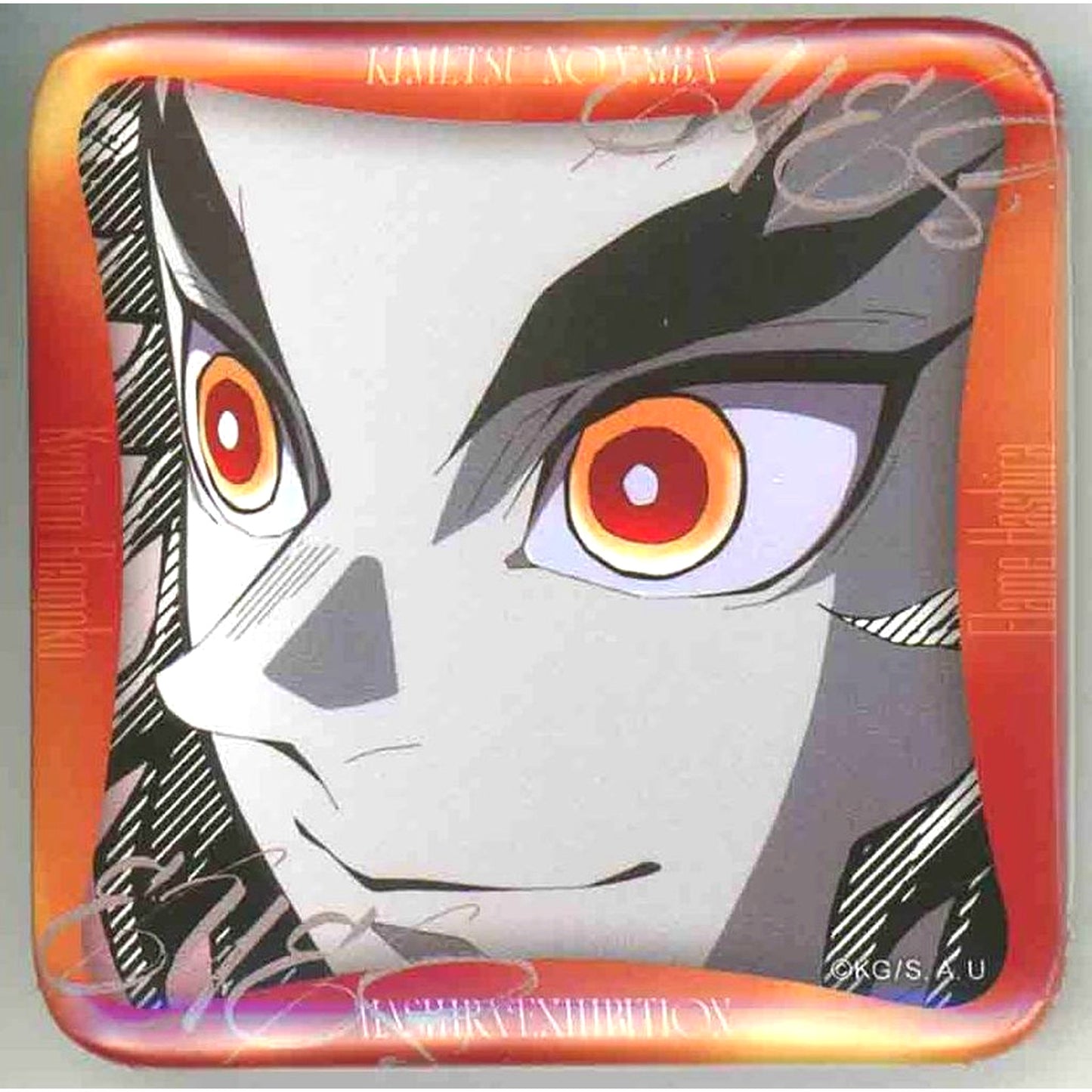 Kyojuro Rengoku Design 54 Demon Slayer Kimetsu no Yaiba Hashira Exhibition And to the Infinite Castle Hashira Hyakkei Maniac Button 15 [USED]