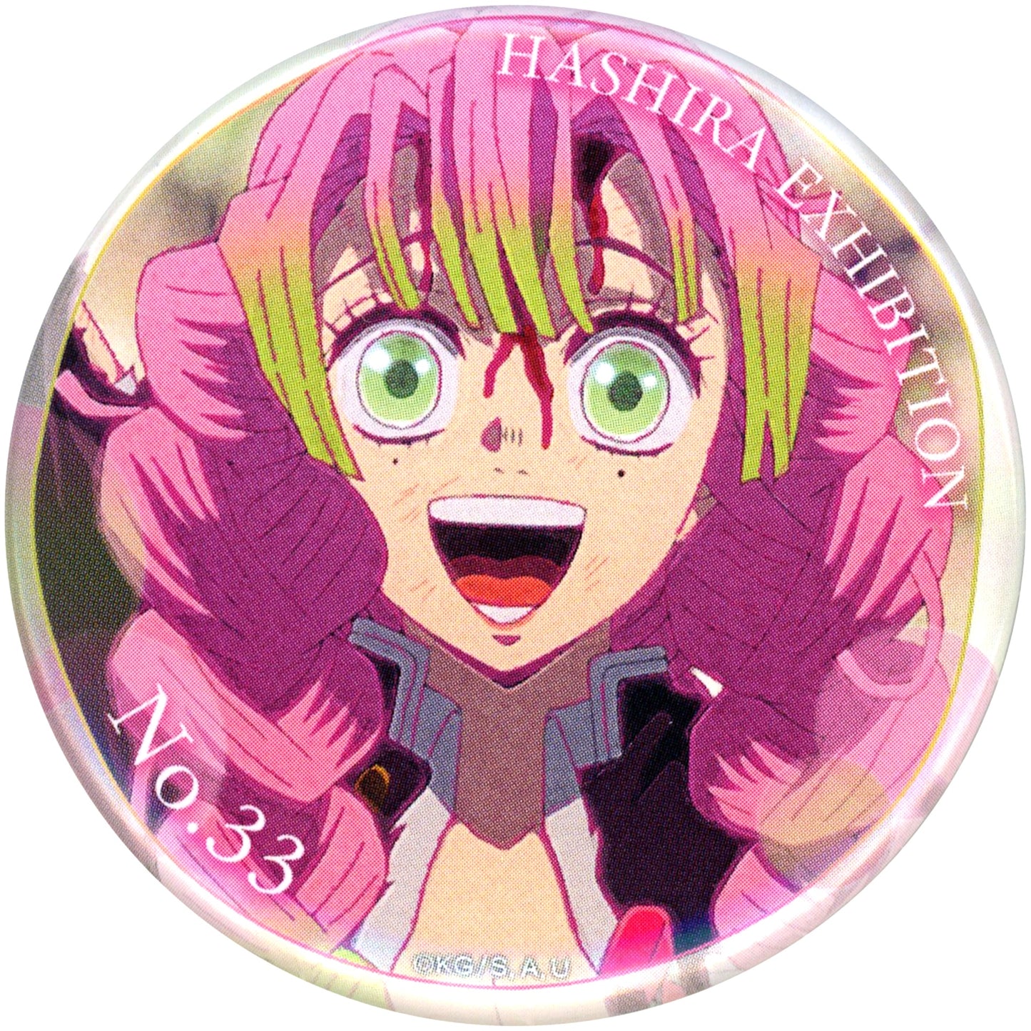 Mitsuri Kanroji Design 33 Anime Demon Slayer Hashira Exhibition And To The Infinity Castle 100 Views of Hashira Emotional Button 40 [USED]