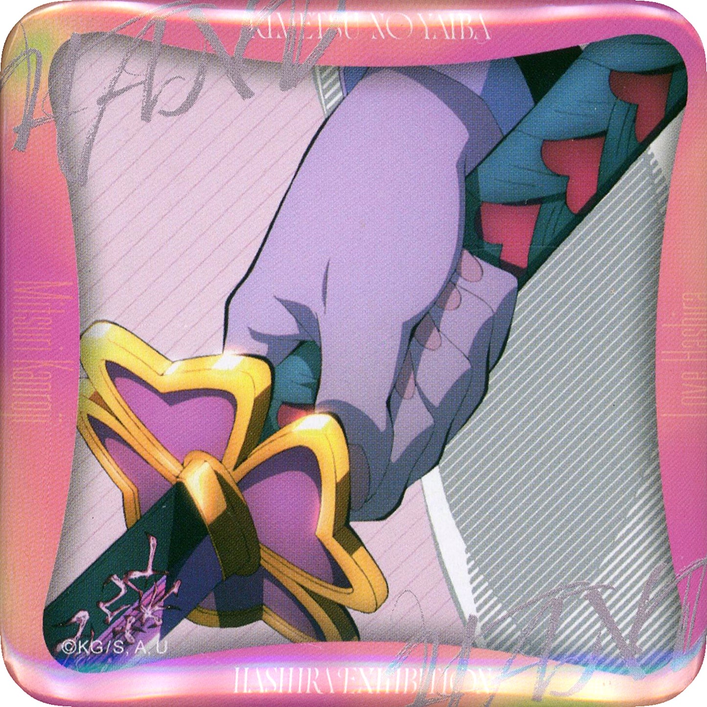 Mitsuri Kanroji Design 46 Demon Slayer Kimetsu no Yaiba Hashira Exhibition And to the Infinity Castle Hashira Hyakkei Maniac Button 15 [USED]