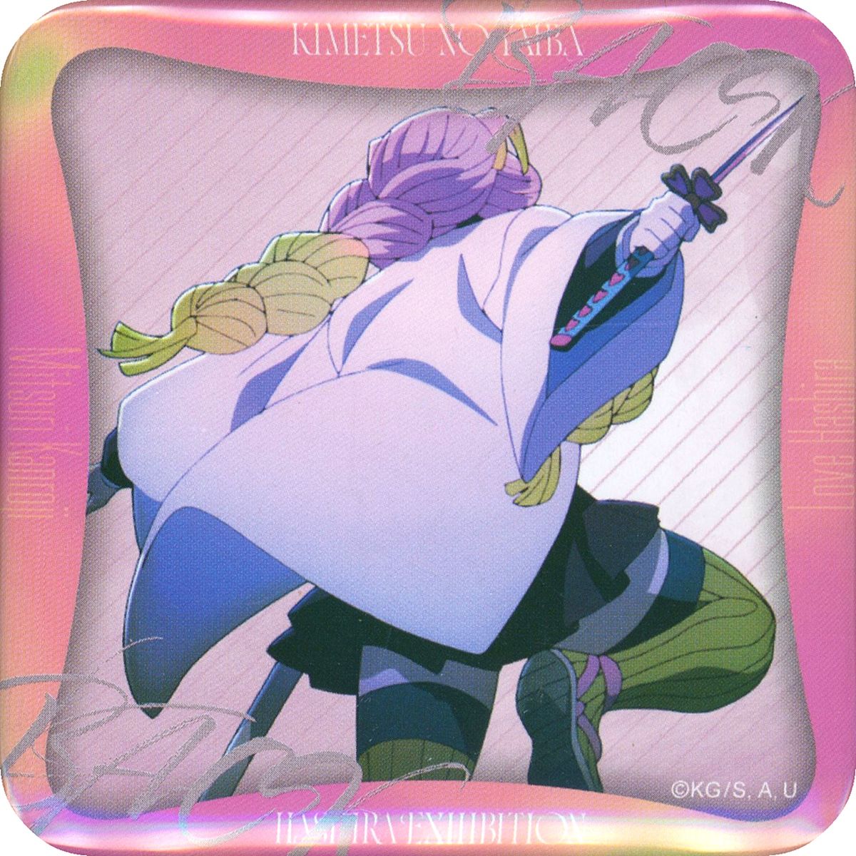 Mitsuri Kanroji Design 48 Demon Slayer: Kimetsu no Yaiba Hashira Exhibition And to the Infinity Castle Hashira Hyakkei Maniac Button 15 [USED]