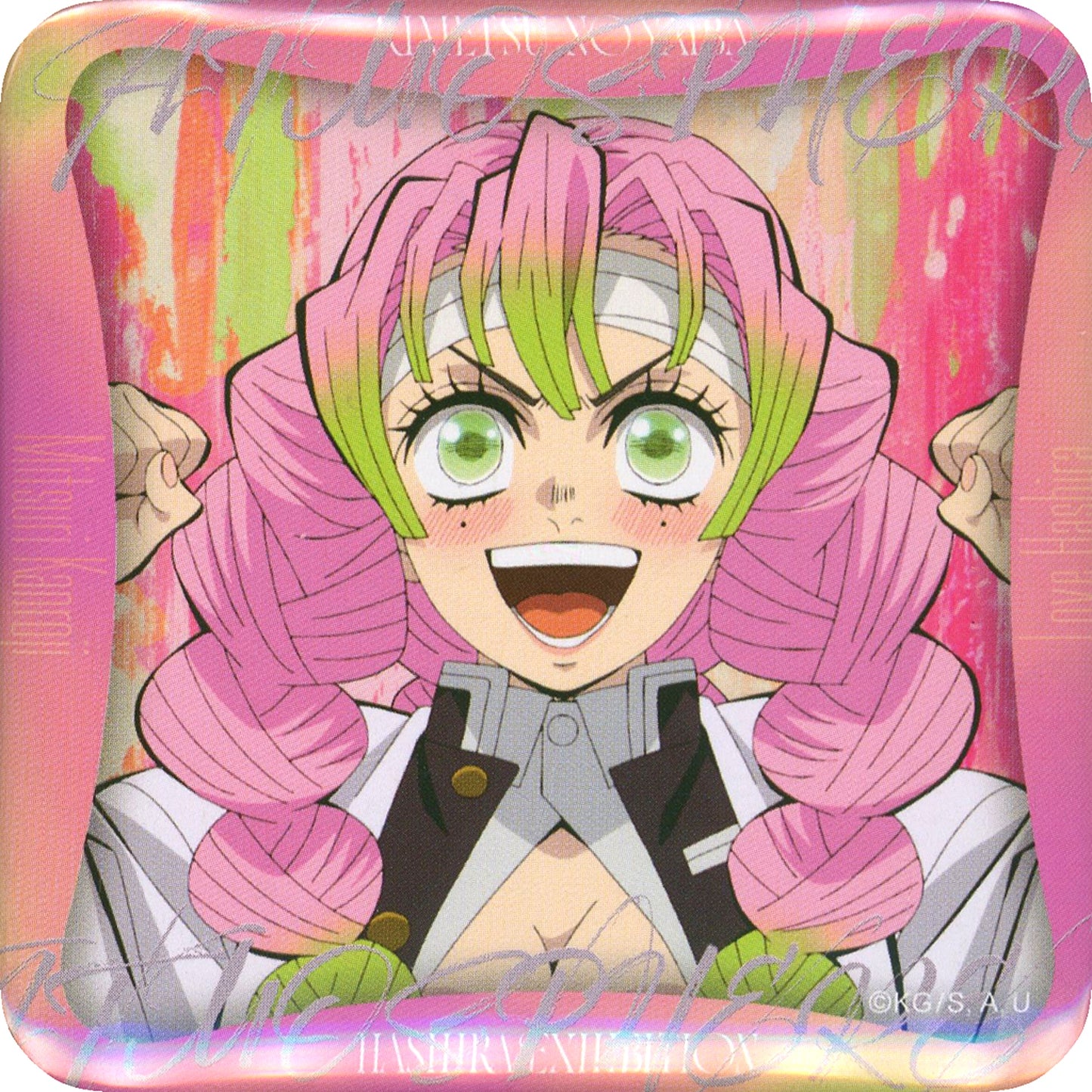 Mitsuri Kanroji Design 51 Demon Slayer Anime Hashira Exhibition To the Infinity Castle Hashira 100 Views Maniac Button 15 [USED]