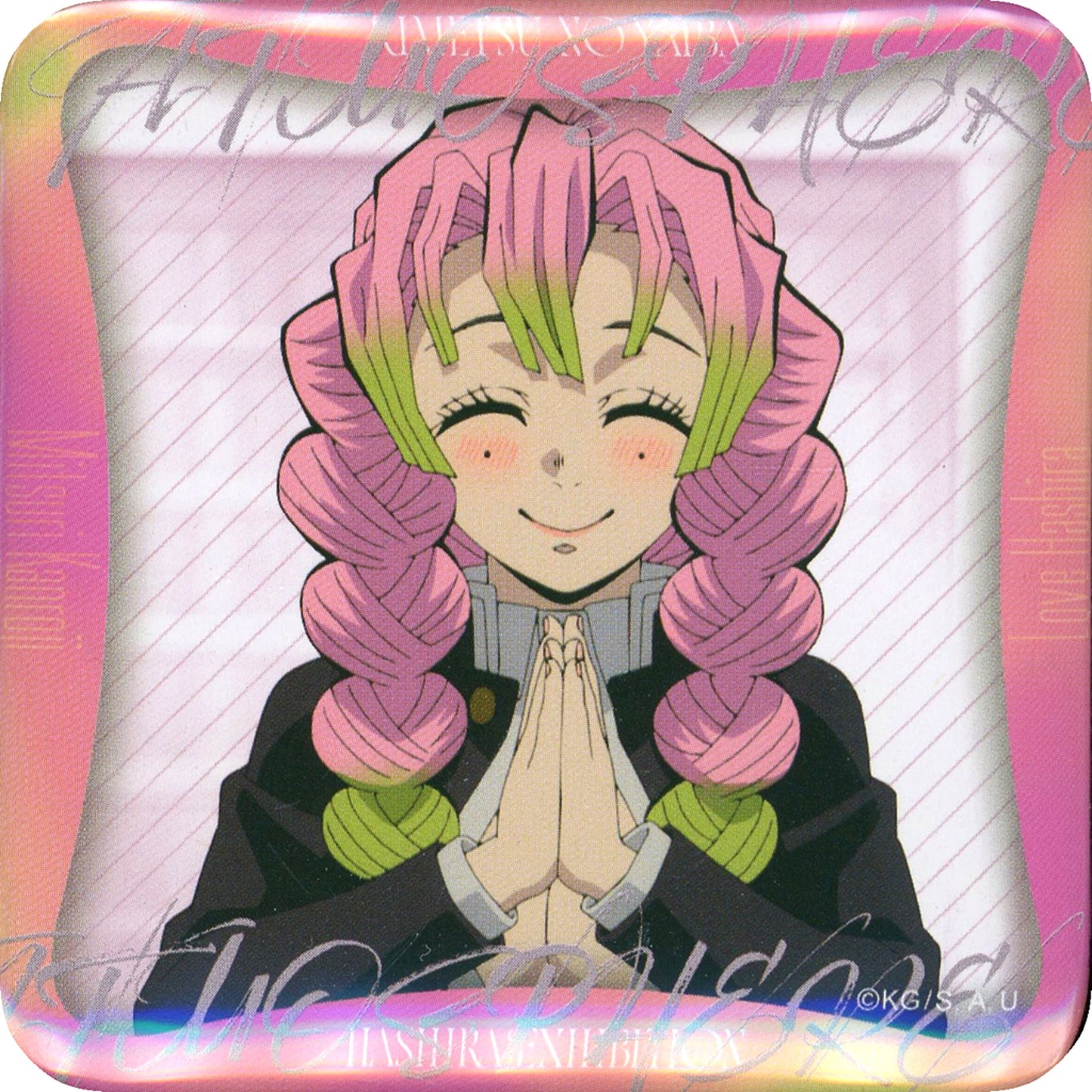 Mitsuri Kanroji Design 55 Demon Slayer Maniac Button 15 Hashira Exhibition And to the Infinity Castle Hashira Hyakkei [USED]