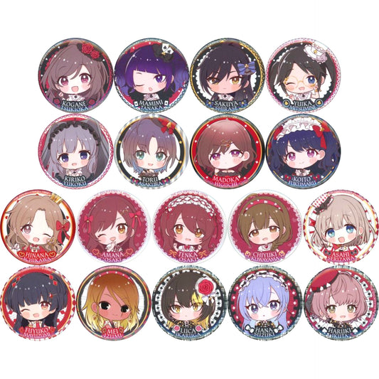 Set of 18 The Idolmaster Shiny Colors BicCamera Group Goods Fair Royal Trump Coordinate Random Mini Character Badge [USED]