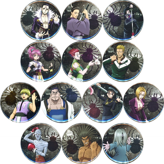 Set of 13 HUNTERxHUNTER Button WEB Kuji Vol. 5 THE PHANTOM TROUPE Prize G [USED]