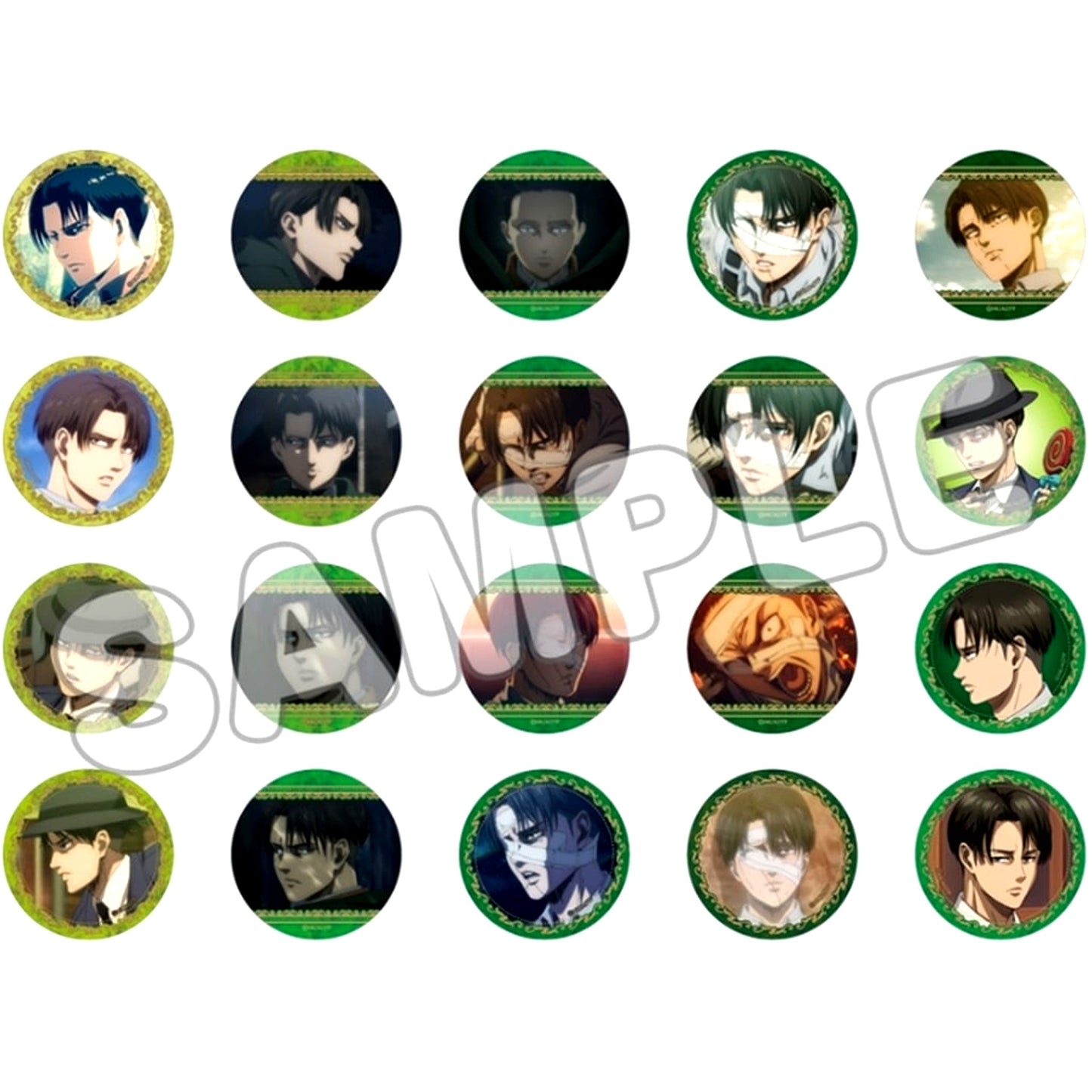 Levi Badge Set of 20 Attack on Titan [USED]