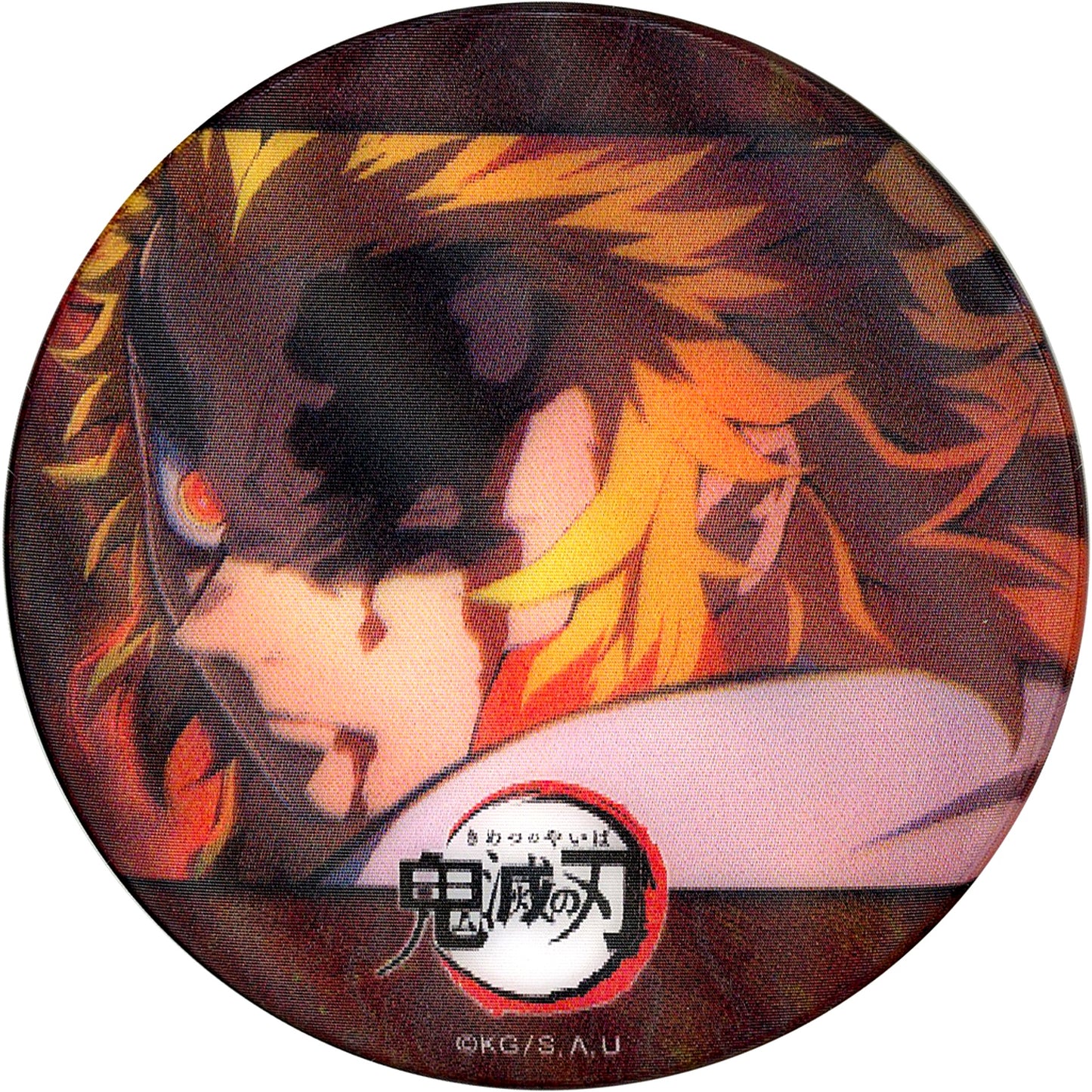 Kyojuro Rengoku Pattern F Demon Slayer Kimetsu no Yaiba Mugen Train Arc 4th Anniv Flame Hashira Kyojuro Rengoku Cafe ufotable Cafe Machi Asobi CAFE DINING CINEMA Random Animation Button [USED]
