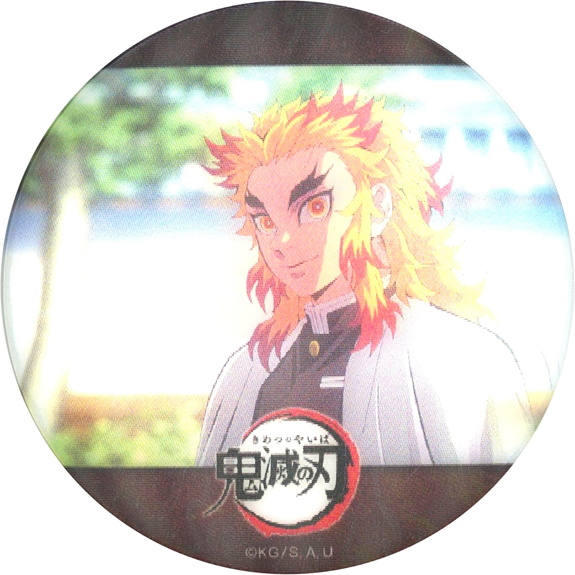 Kyojuro Rengoku Pattern J Demon Slayer Kimetsu no Yaiba Mugen Train Arc 4th Anniv Flame Hashira Kyojuro Rengoku Cafe ufotable Cafe Machi Asobi CAFE DINING CINEMA Random Animation Button [USED]