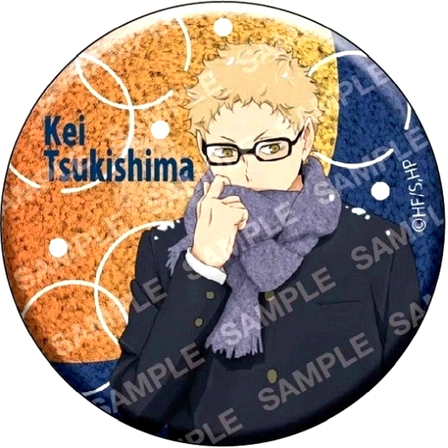 Kei Tsukishima Glitter Haikyu!! Button Collection A Weather Copyright 1st [USED]