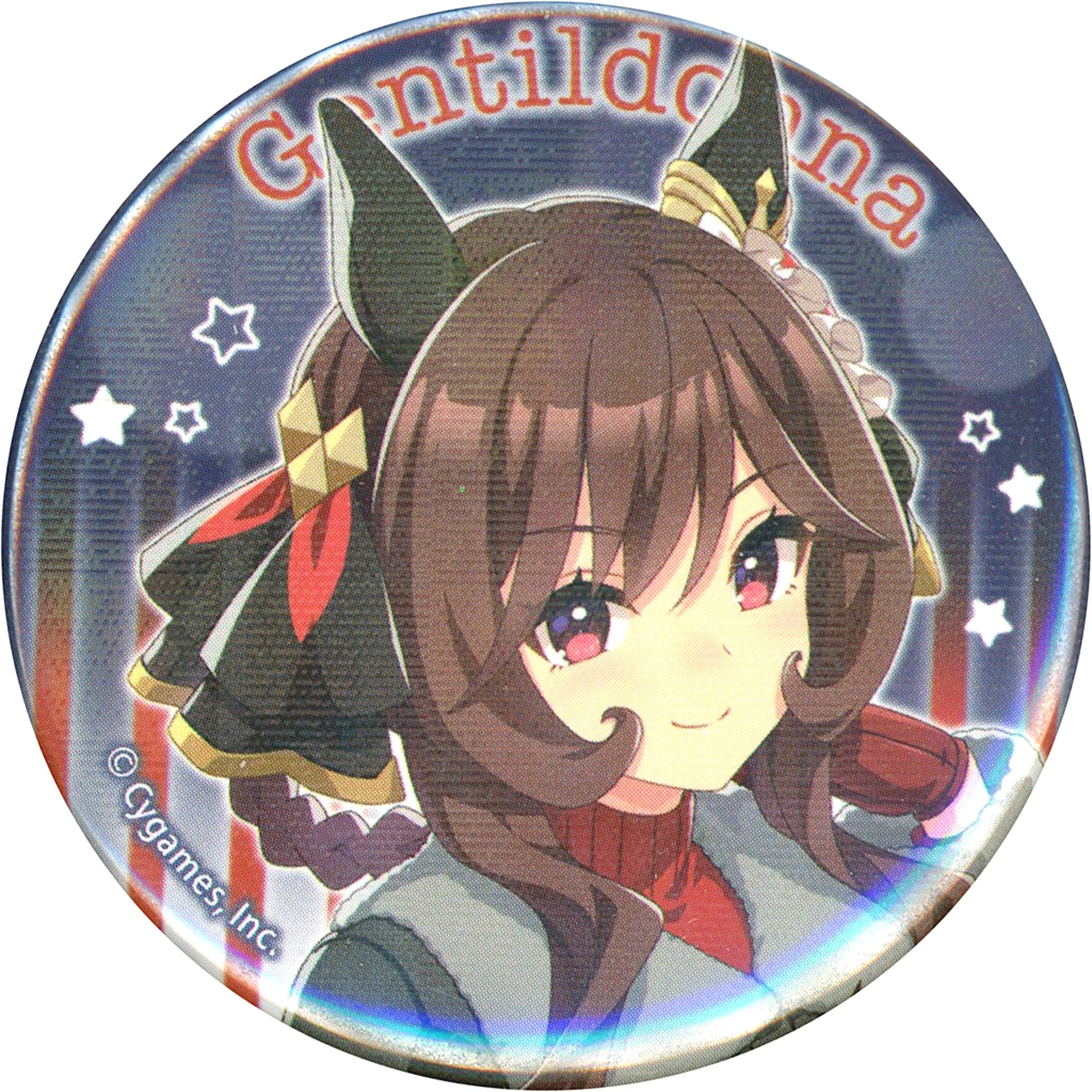 Gentildonna Uma Musume Pretty Derby Holo Character Button Collection Tokyo Mega Illumi 2024 [USED]
