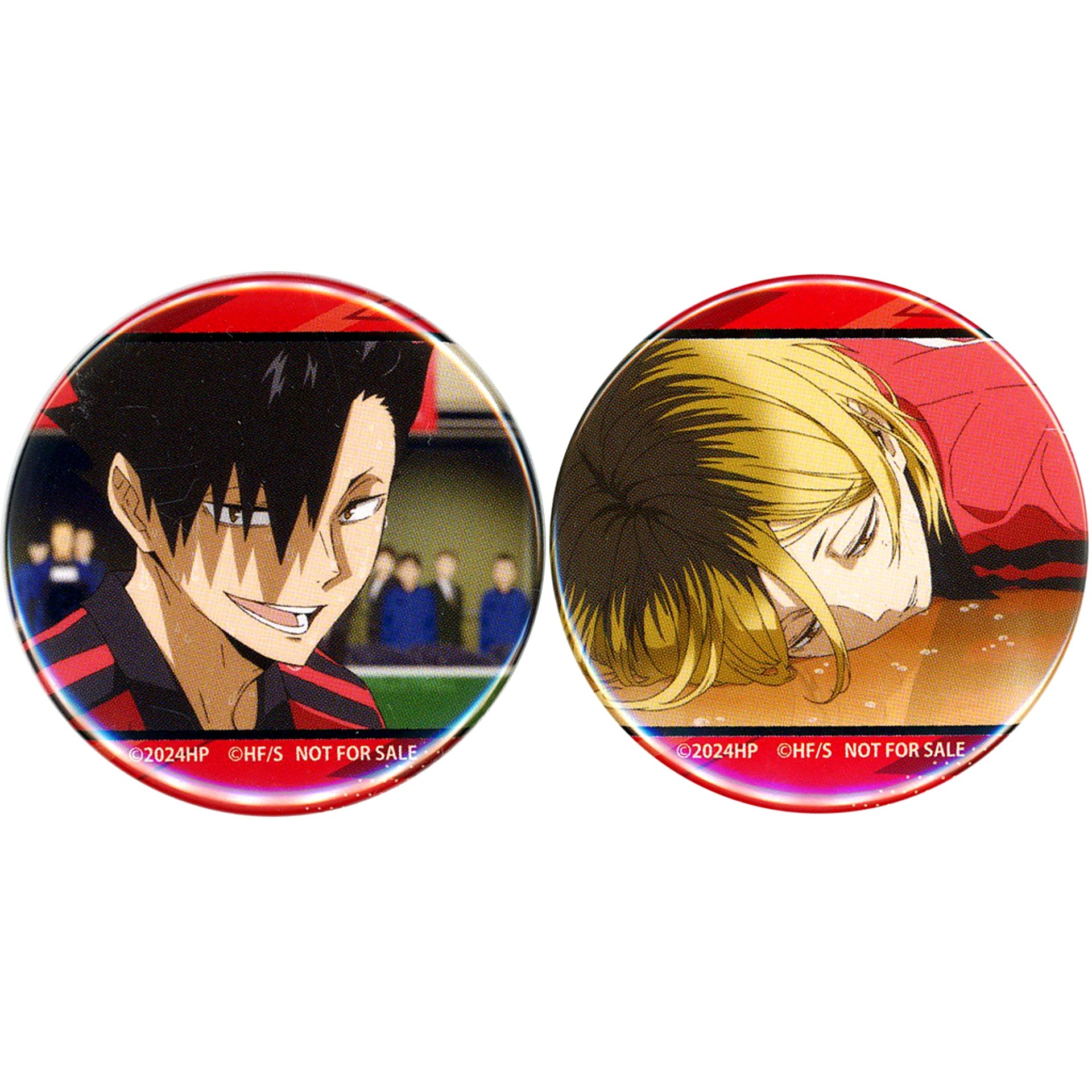 Kenma Kozume and Tetsuro Kuroo Haikyu!! The Dumpster Battle Scene Shot Button Set of 2 Blu-ray and DVD TOHO animation STORE Bonus [USED]