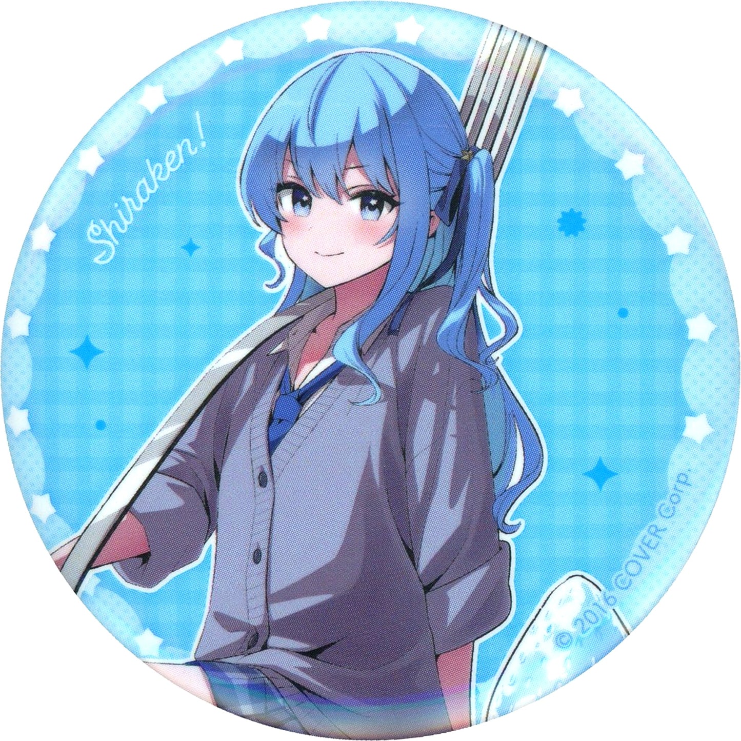 Hoshimachi Suisei Sweets Virtual YouTuber Hololive Shiranaikoto Kenkyukai x SWEETS PARADISE Trading Button Life Size Ver. [USED]
