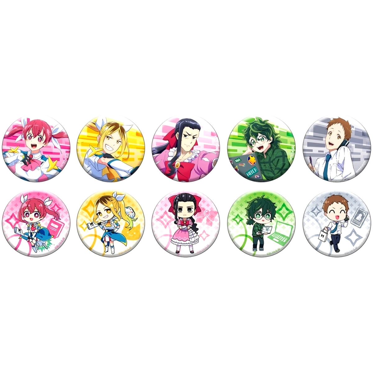 Set of 10 Magilumiere Magical Girls Inc. Chara Badge Collection [USED]