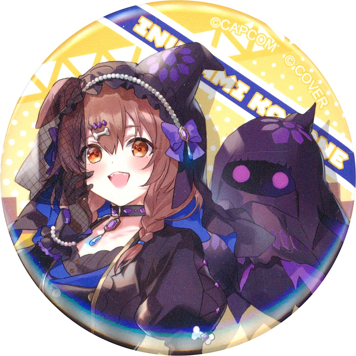 Inugami Korone & Gore Armor Palico Virtual YouTuber Hololive x Monster Hunter Trading Button Capcom Amusement Facility Limited Hololive and Palico Vol.2 Hololive Gamers [USED]
