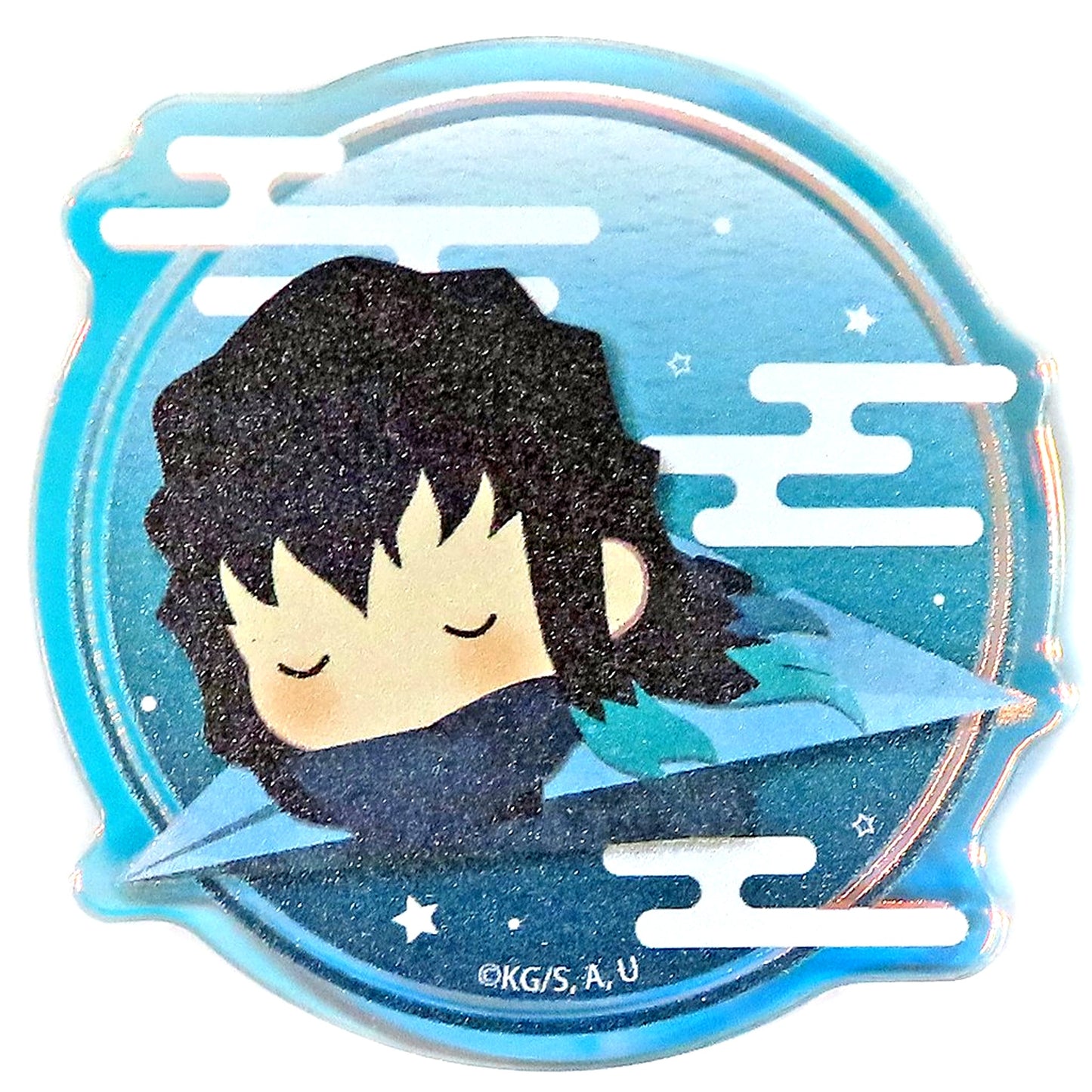 Muichiro Tokito Demon Slayer: Kimetsu no Yaiba Yurafuwa Random Aurora Acrylic Badge Paper Plane Ver. Vol.2 [USED]