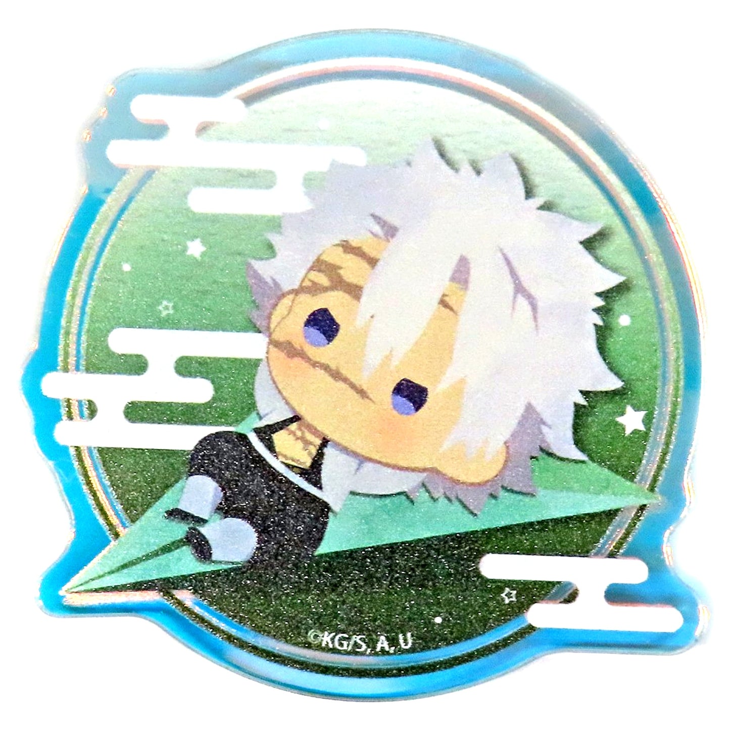 Sanemi Shinazugawa Demon Slayer Kimetsu no Yaiba Yurafuwa Random Aurora Acrylic Badge Paper Plane Ver. vol.2 [USED]