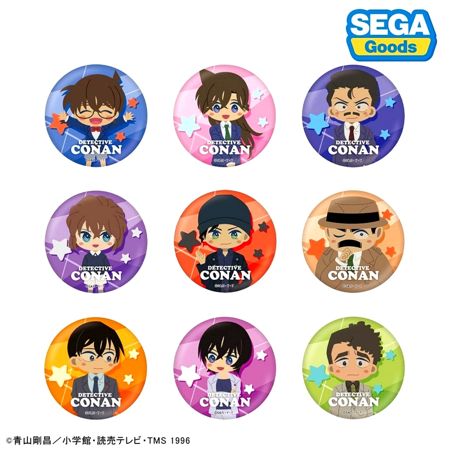 Set of 9 Detective Conan Button Together with Everyone Police Chapter Vol. 1 [USED]