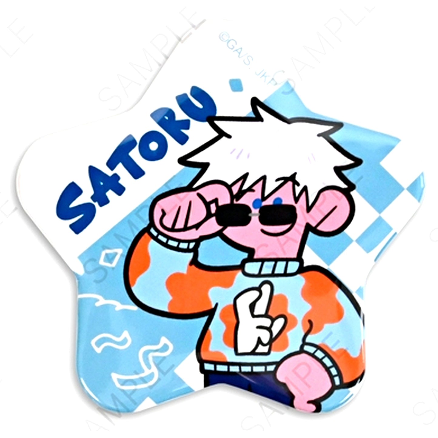 Satoru Gojo Jujutsu Kaisen Ugly Sweater Party! Star Shape Button [USED]