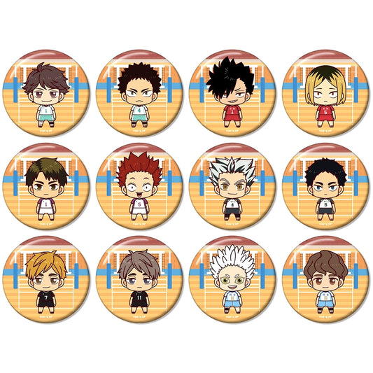 Set of 12 Haikyu!! Trading Chokonto! Button ver.B [USED]