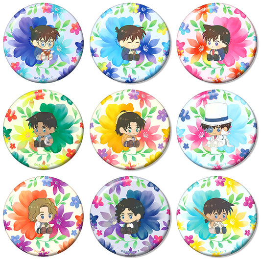 Set of 9 Detective Conan Trading Botania Part 2 Button [USED]