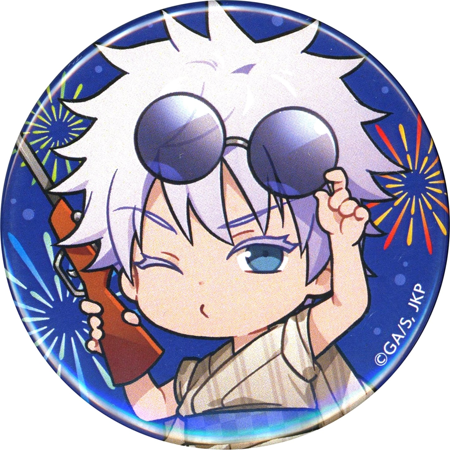 Small Blessing 01 Satoru Gojo Fireworks Jujutsu Kaisen Marukuji Summer memories Yukata style Button [USED]