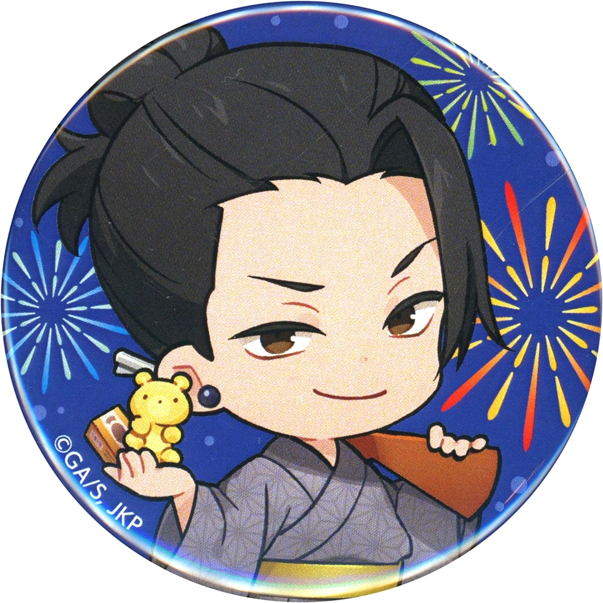 Suguru Geto Fireworks Jujutsu Kaisen Marukuji Summer memories YUKATA style Small Luck 02 Button [USED]