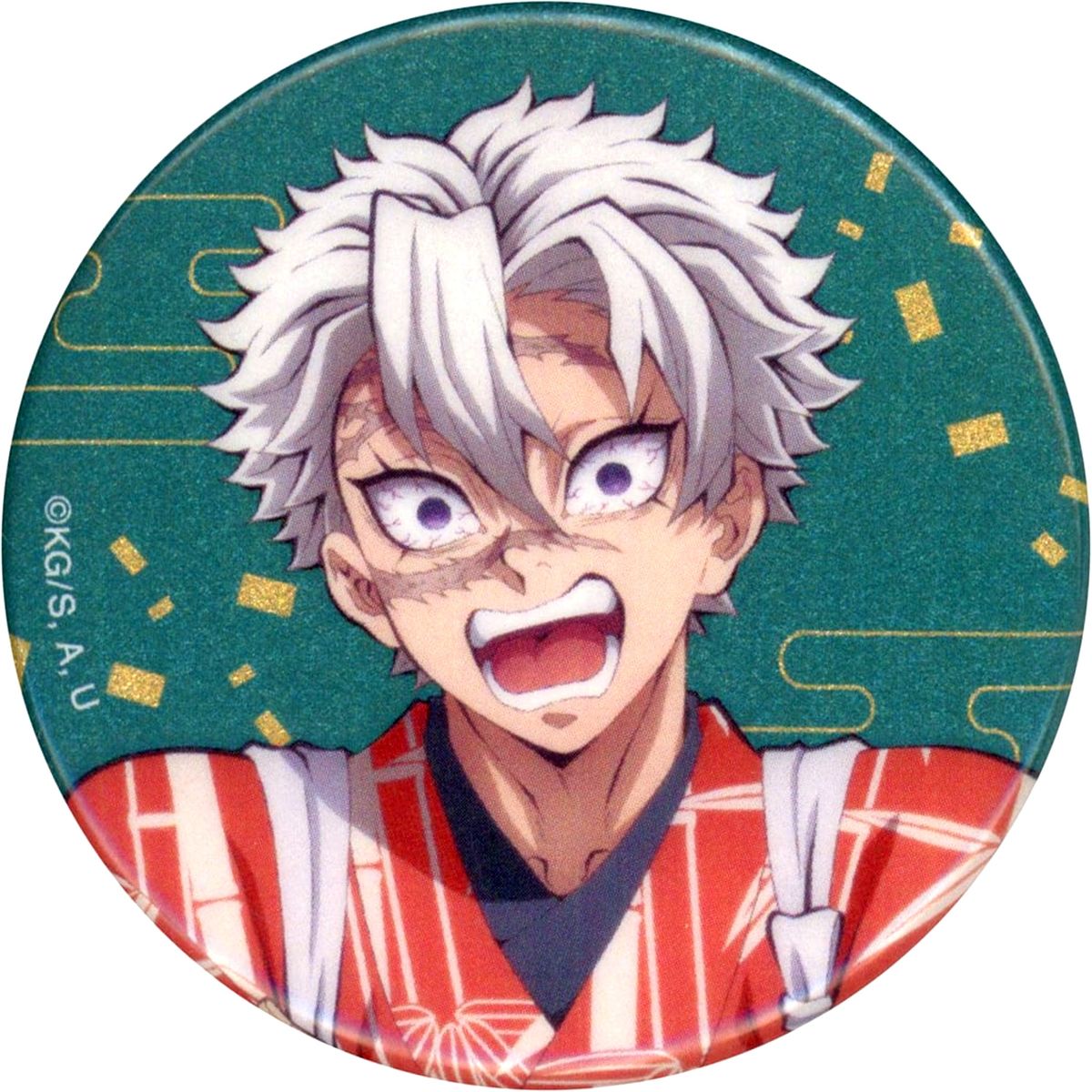 Sanemi Shinazugawa Demon Slayer: Kimetsu no Yaiba Face Trading Glitter Button Demon Slayer: Kimetsu no Yaiba in Tobu Zoo Illustration Animal Training ver. [USED]