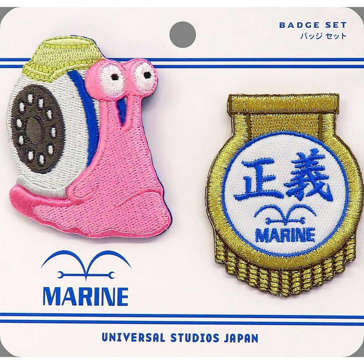 Den Den Mushi and Navy Emblem Badge Set One Piece Premier Summer 2023 Universal Studios Japan Limited [USED]