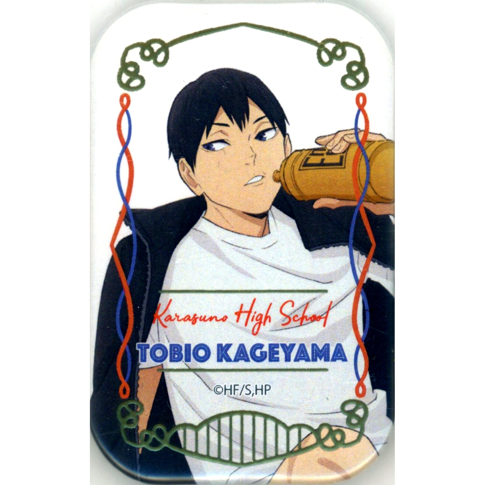 Tobio Kageyama Haikyu Square Button Cool Down Copyright [USED]