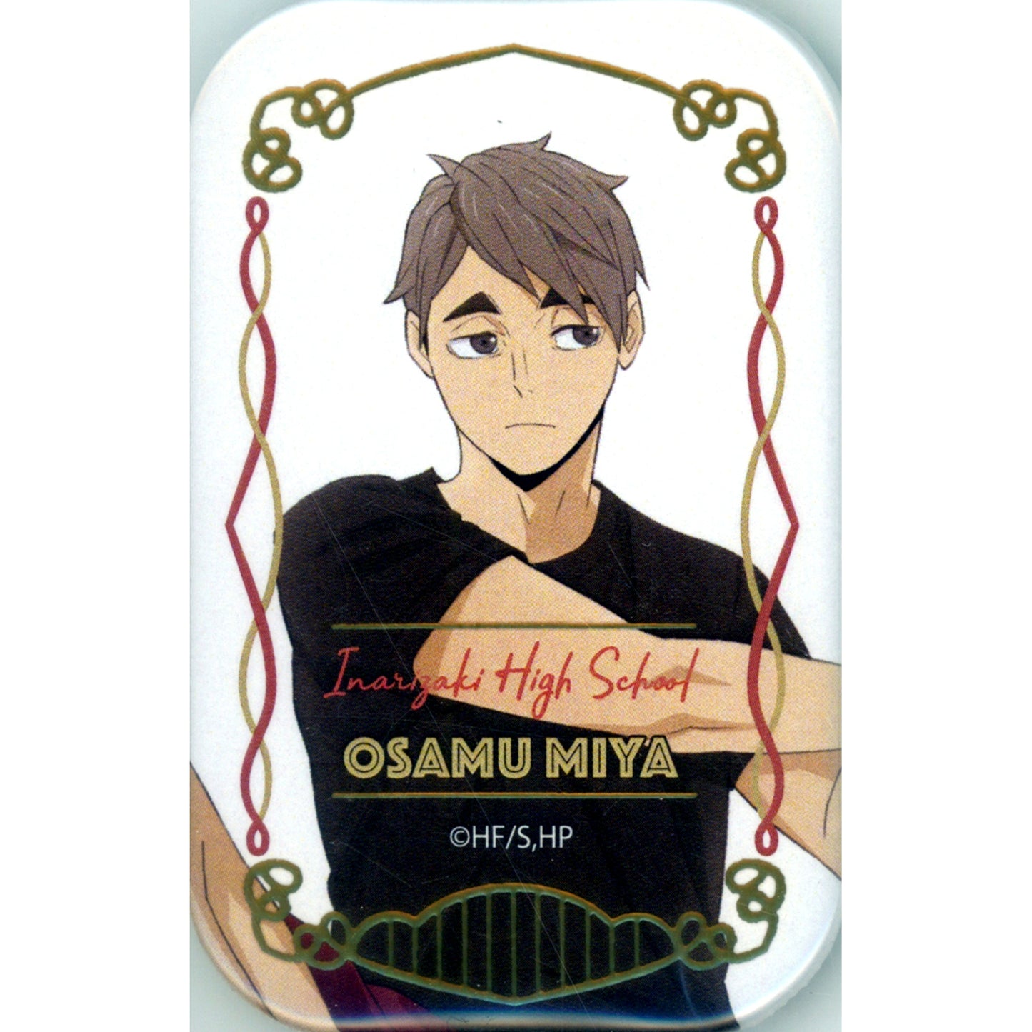 Osamu Miya Haikyu!! Square Button Cool Down Copyright [USED]