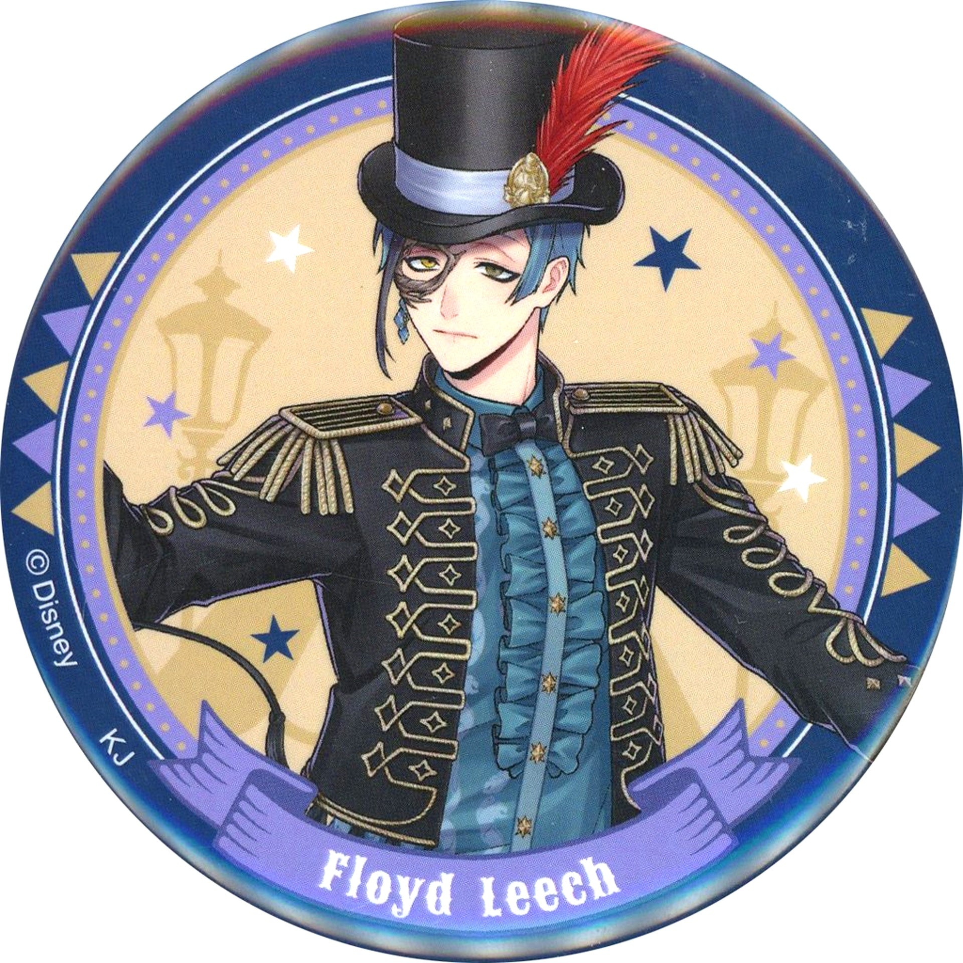 Floyd Leech Disney Twisted-Wonderland Trading 75mm Button Playful Dress Ver. Animate Girls Festival 2024 [USED]
