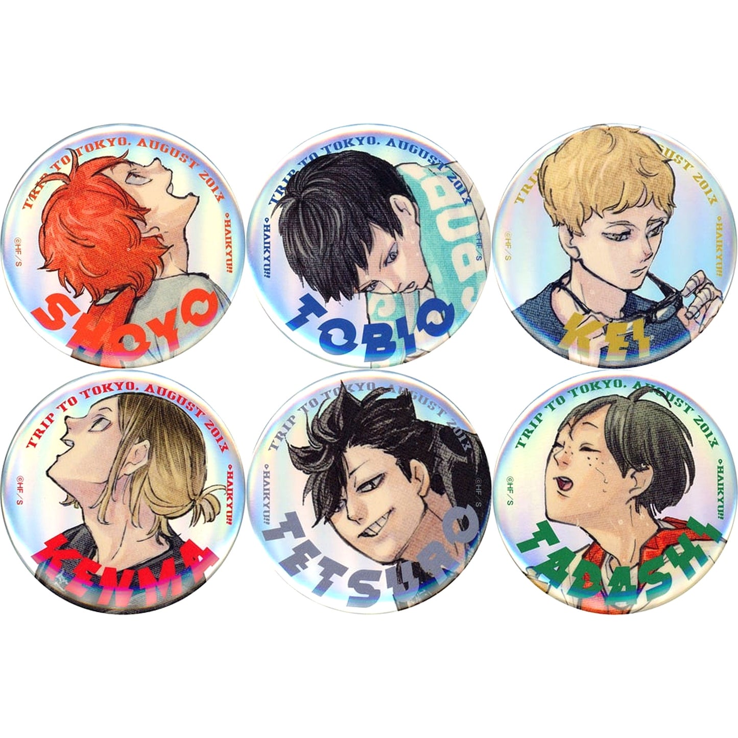 Set of 6 Group Tokyo Expedition 2013 Summer Haikyu!! Metallic Button Jump GIGA 2024 AUTUMN All Applicant Service [USED]