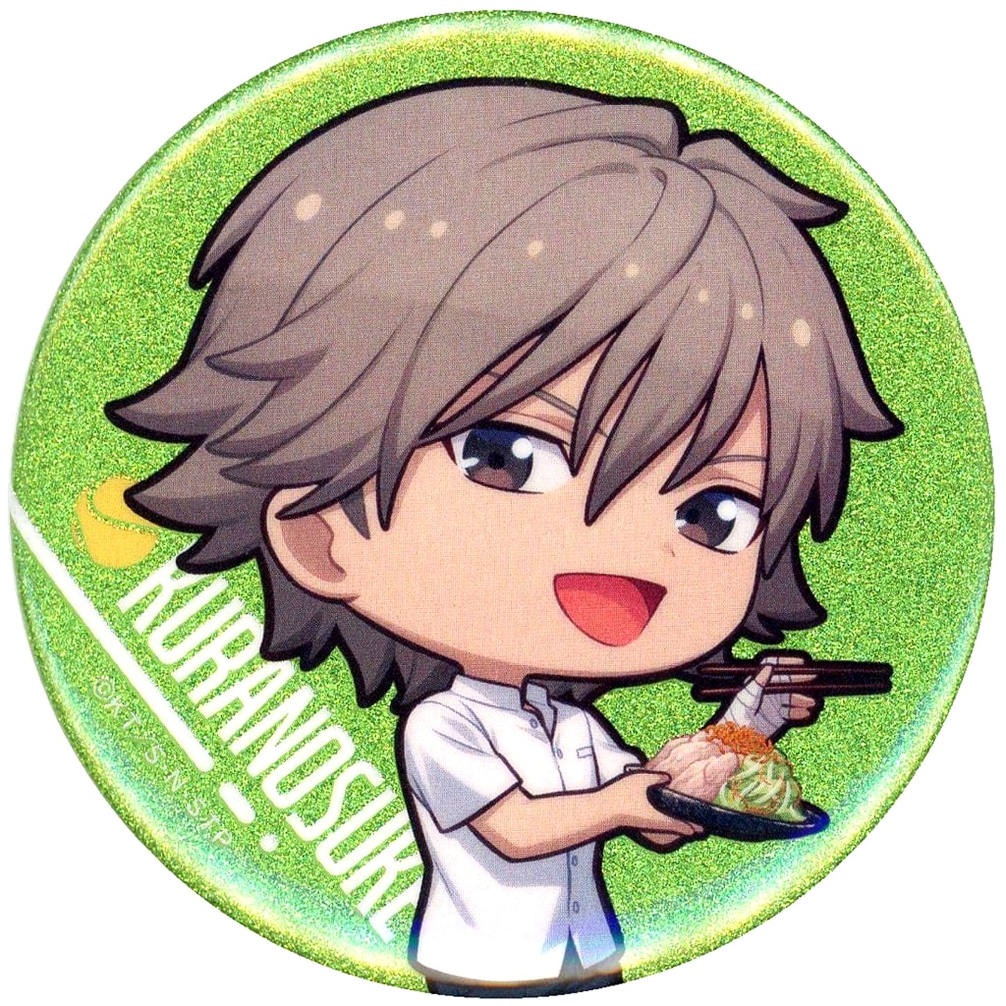 The New Prince of Tennis Kuranosuke Shiraishi Trading Mini Character Glitter Button Nikujiru Gyoza no Dandadan Collaboration [USED]