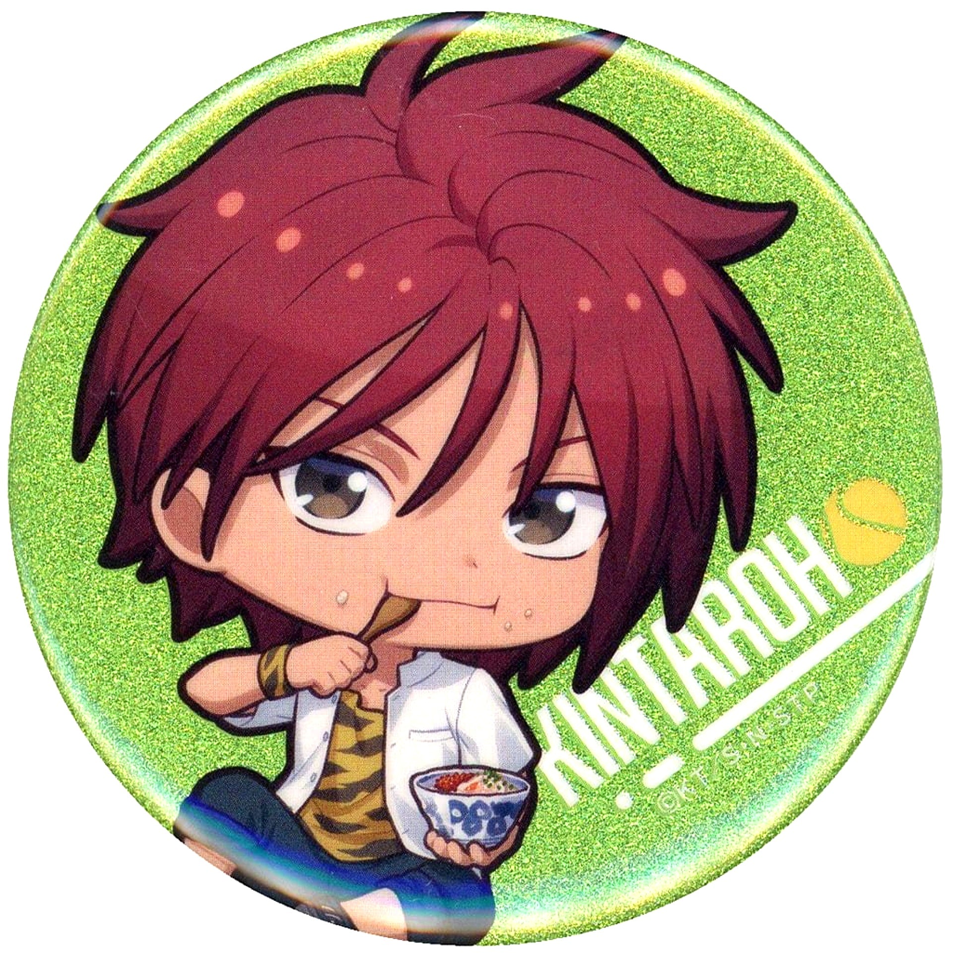 The New Prince of Tennis Kintaro Tooyama Trading Mini Chara Glitter Button Nikuju Gyoza no Dandadan [USED]