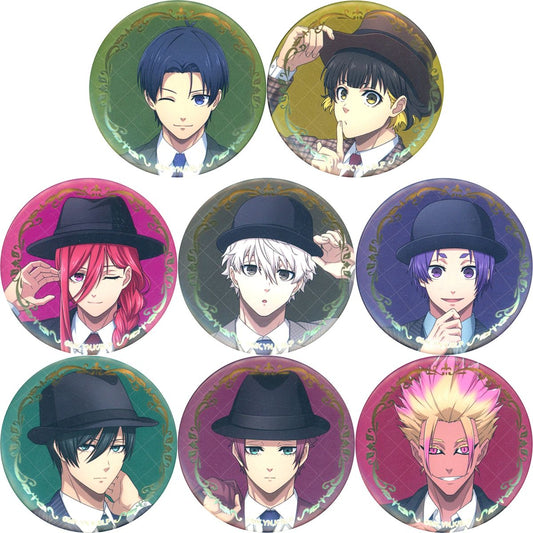 Set of 8 Blue Lock Foil Stamped Chara Badge Collection Button [USED]