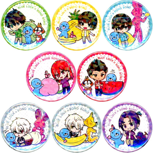 Set of 8 Blue Lock x Bonobono in TSUTAYA Vol. 3 Dream Bonobono Land Hologram Button [USED]
