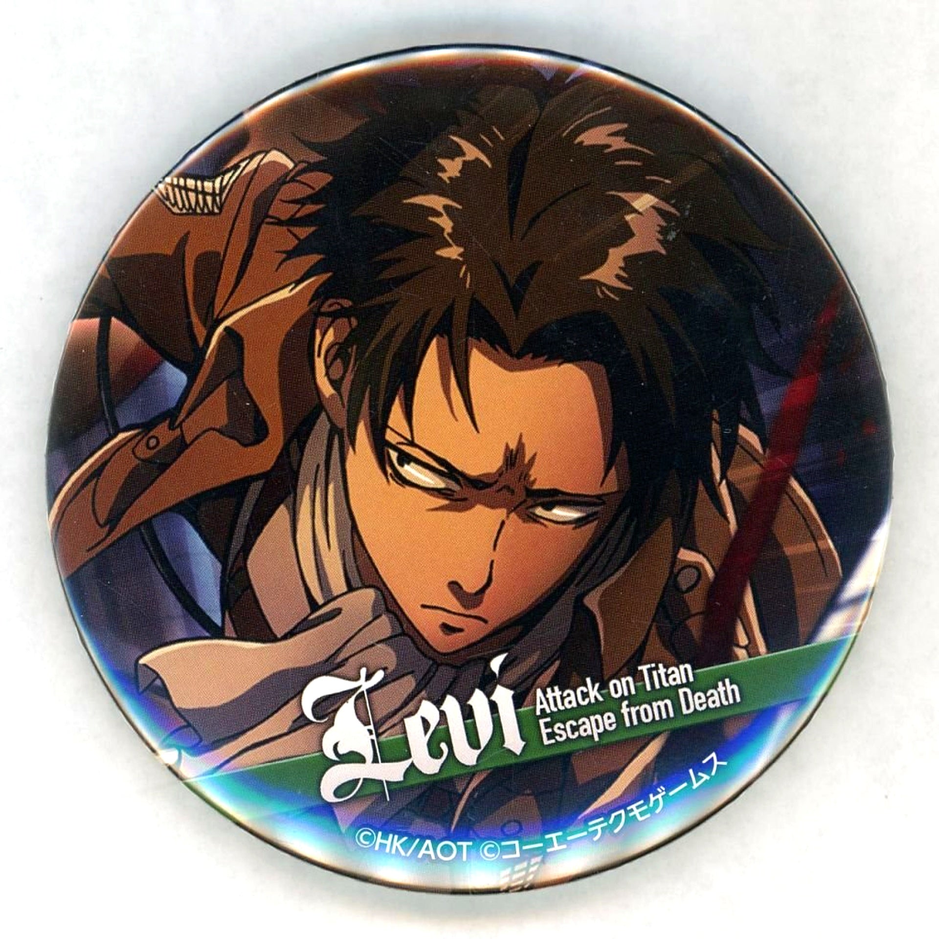 Single Item Levi Ackerman Large Badge 3DS Software Attack on Titan Escape from Certain Death Treasure Box Bundle Bonus [USED]