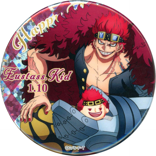 Eustass Kid One Piece Birthday Hologram Button 2024 Mugiwara Store Limited [USED]
