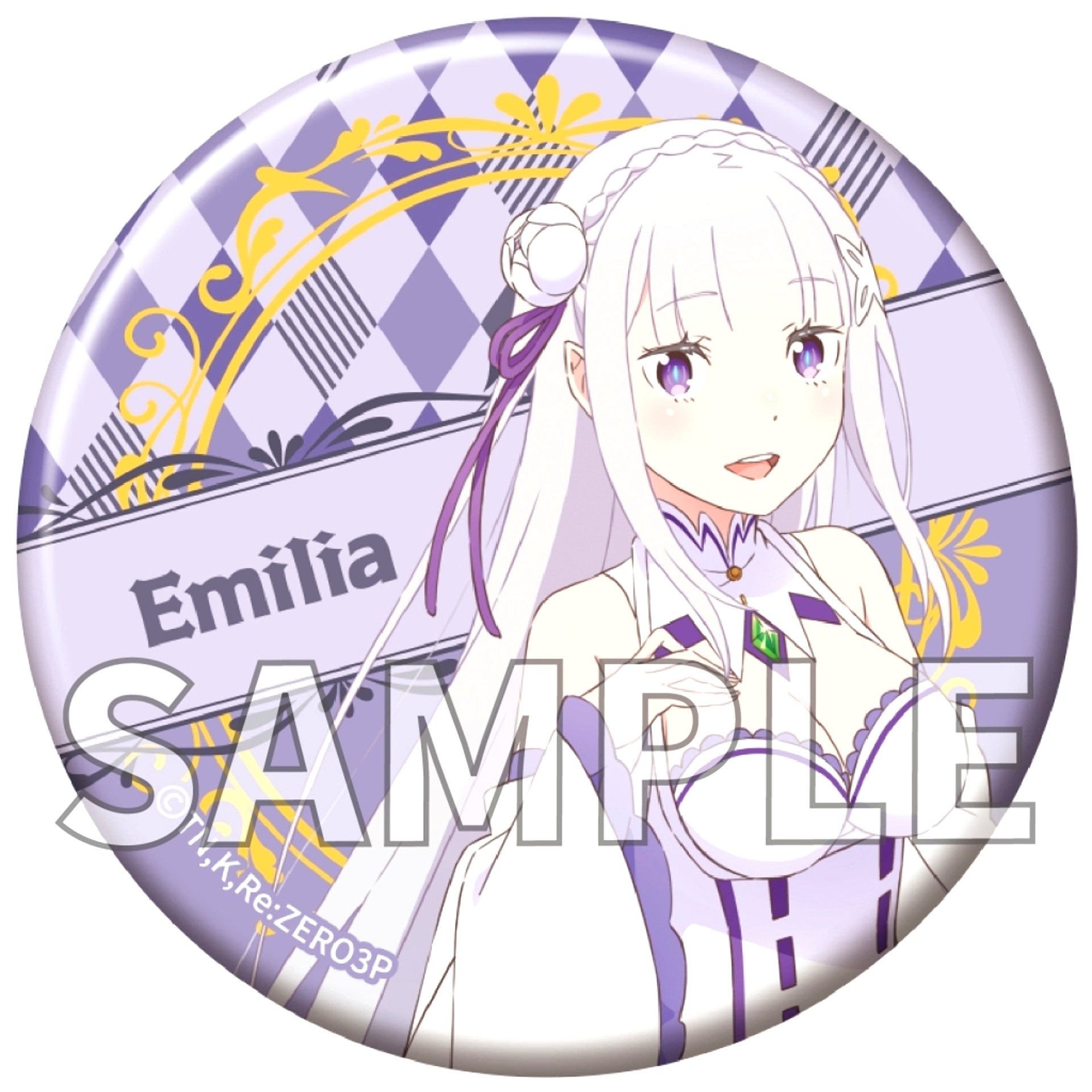 Emilia Re:ZERO Starting Life in Another World 3rd Season Trading Glitter Button Vol 1 [USED]