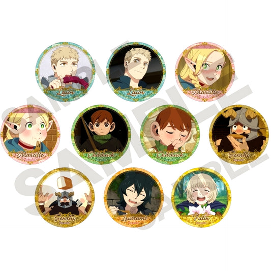 Set of 10 Delicious in Dungeon Trading Glitter Button [USED]