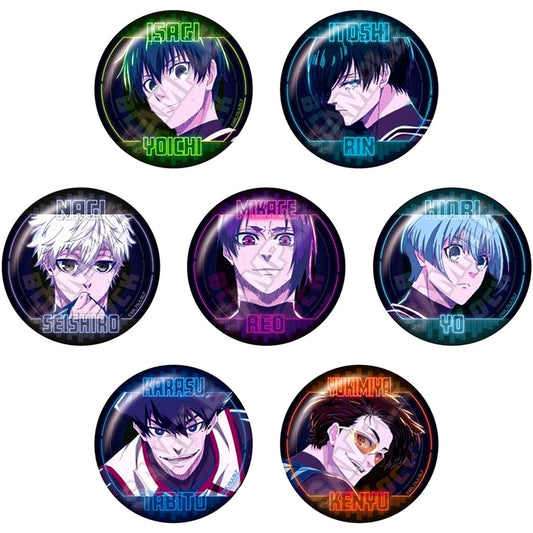 Set of 7 Blue Lock Neon Light Button [USED]