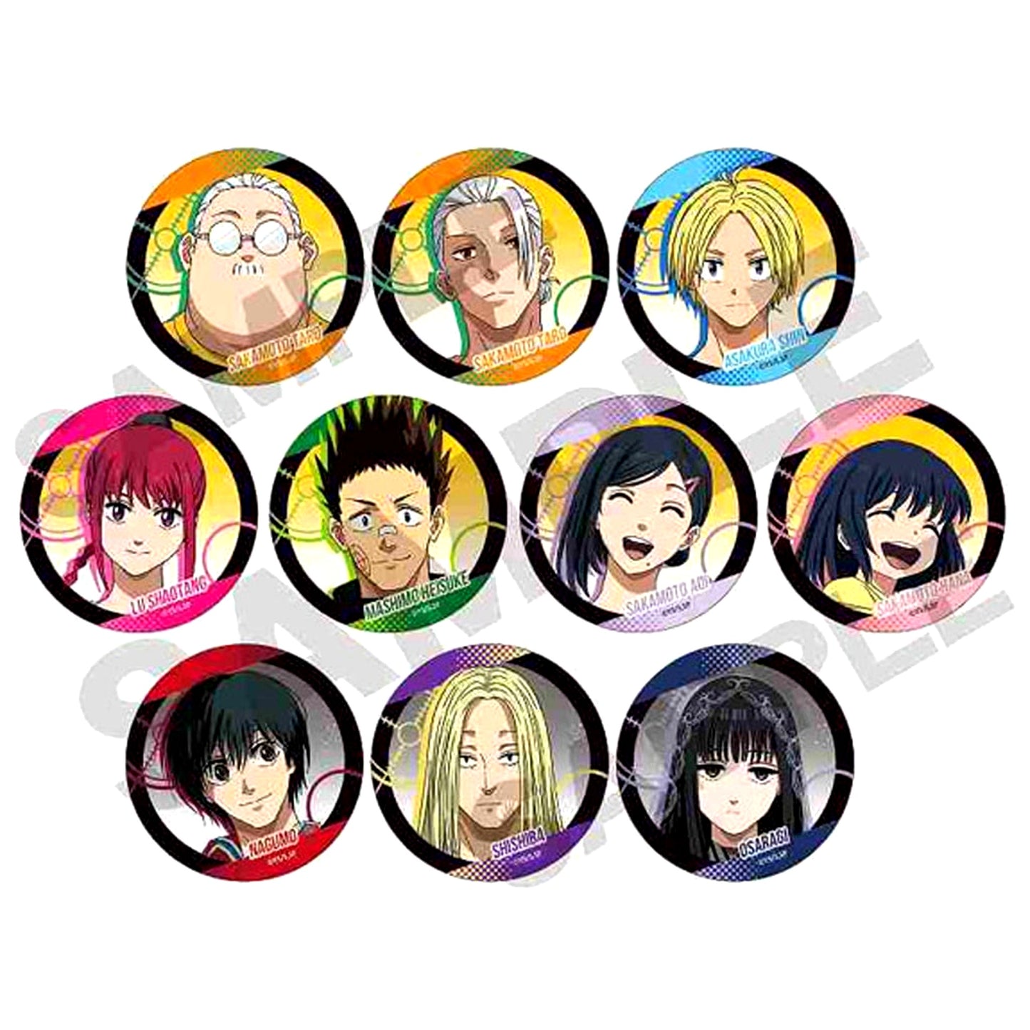 Set of 10 SAKAMOTO DAYS Trading Button [USED]