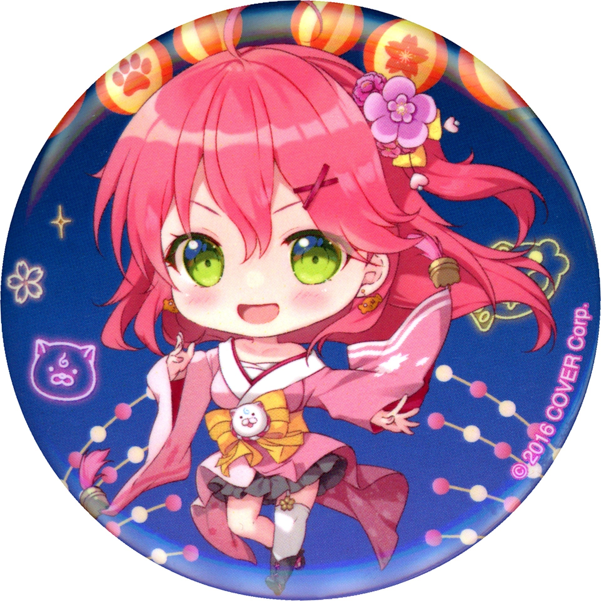 Sakura Miko Hololive Mini Character Button Miccorone Shrine Yuku Toshi Kuru Toshi Yuku Toshi [USED]