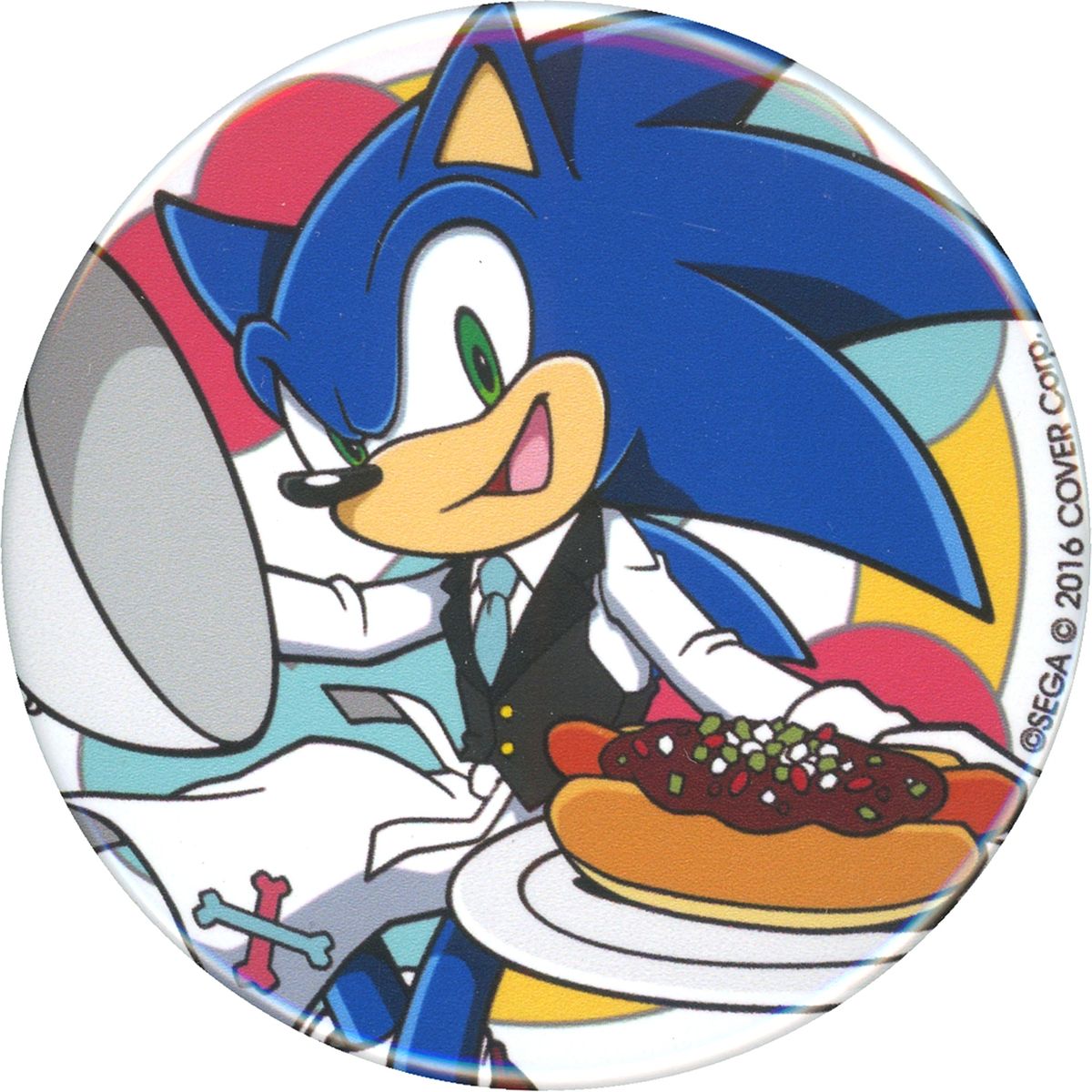 Inugami Korone Virtual YouTuber Holo Live x Sonic the Hedgehog Sonikoro 2024 Collab Cafe Shadokoro Edition Button [USED]