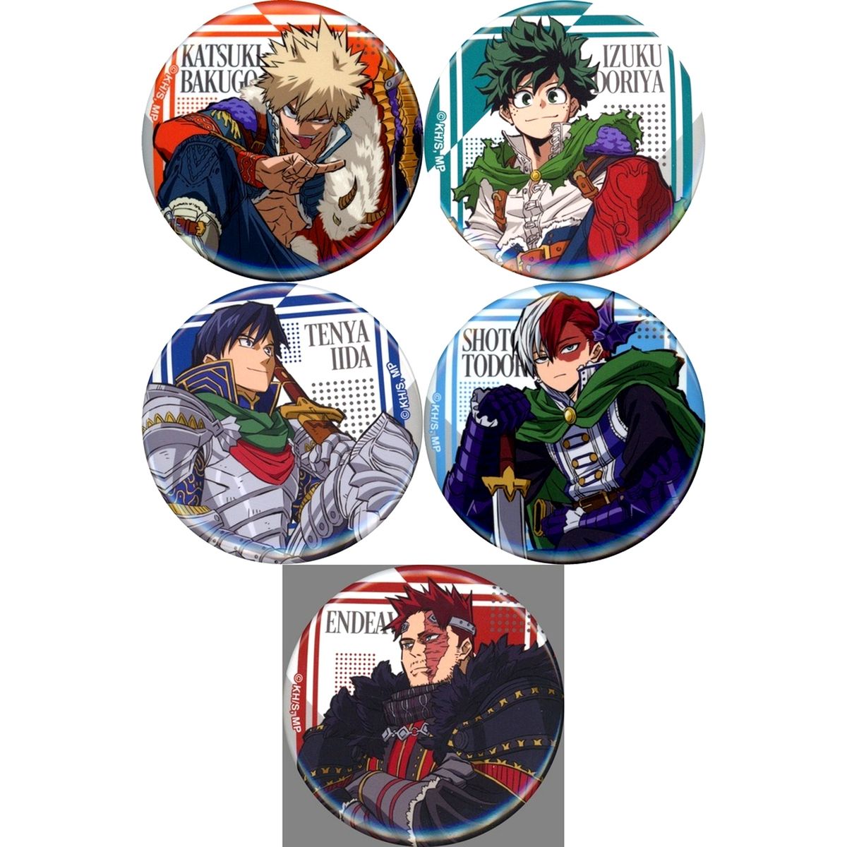 Set of 5 My Hero Academia Original Illustration Trading Button Badge JF2025 Ver. Jump Festa 2025 Goods [USED]
