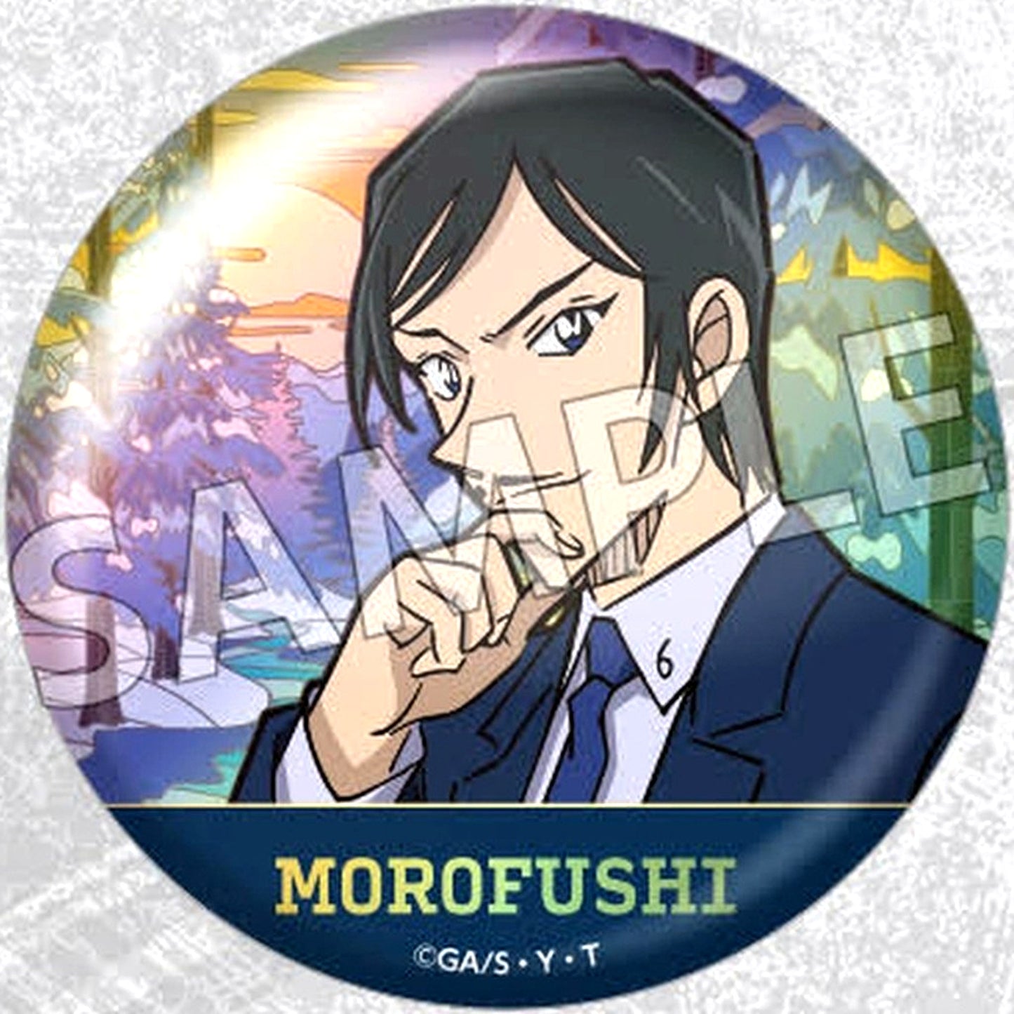 Takaaki Morofushi Detective Conan SILVER Trading Hologram Button [USED]