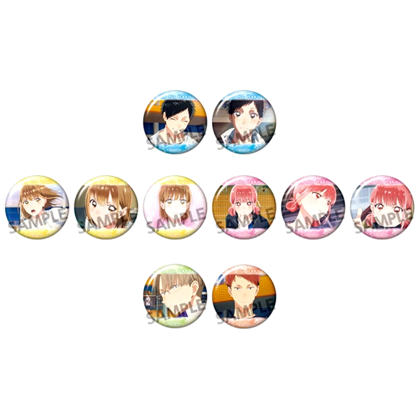 Set of 10 Blue Box Button Collection [USED]